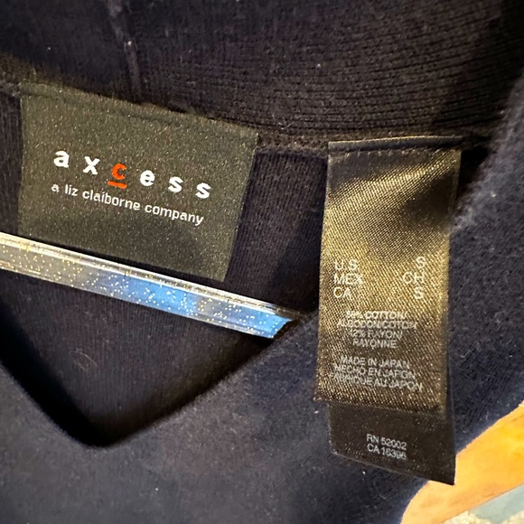 Axcess Liz Claiborne tank sweater halter top, black S, good condition - Picture 2 of 3